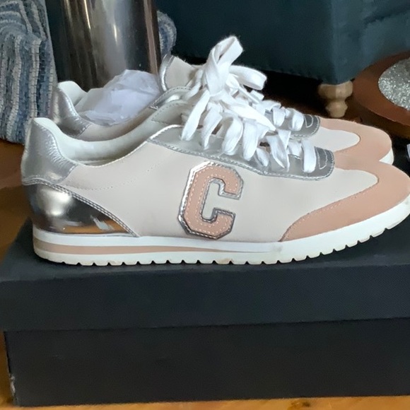 COACH: Ian Mirror Metallic/Suede Sneakers - Picture 6 of 16